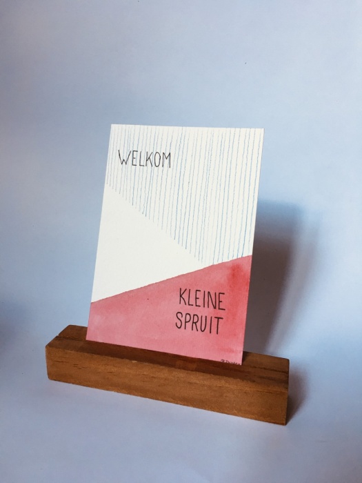 welkom kleine spruit (front kleur kiezen)